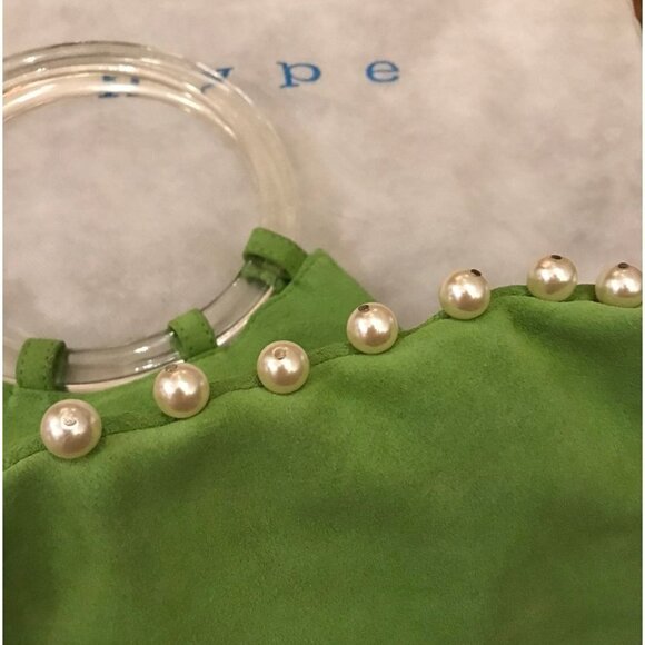 Hype vintage 90s suede lucite handbag - Picture 4 of 6